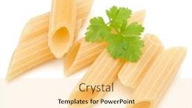  Presentation with penne pasta - Colorful slides enhanced with italian pasta isolated on white background pennoni penne rigate backdrop and a blonde colored foreground