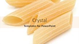  Presentation with penne pasta - Audience pleasing presentation theme consisting of italian pasta isolated on white background pennoni penne rigate backdrop and a yellow colored foreground