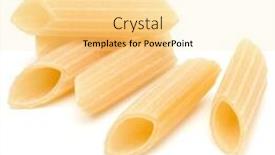  Presentation with penne pasta - Audience pleasing PPT theme consisting of italian-pasta-isolated-over-white backdrop and a blonde colored foreground