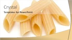  Presentation with penne pasta - Slides having italian-pasta-isolated-over-white background and a white colored foreground