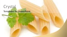  Presentation with penne pasta - Slide set featuring italian-pasta-isolated-over-white background and a white colored foreground