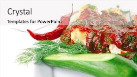  Presentation with white plate - Cool new presentation design with italian pasta menu - baked cannelloni served on square backdrop and a  colored foreground