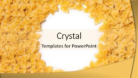  Presentation with macaroni - Slide deck with italian pasta menu - raw macaroni with a blank background and a yellow colored foreground