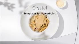  Presentation with penne pasta - Slide set enhanced with italian-pasta-penne-with-chicken background and a white colored foreground