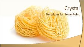  Presentation with italian - Beautiful slide deck featuring italian pasta tagliatelle nest isolated backdrop and a cream colored foreground