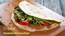  Presentation with italian - Presentation consisting of italian-piada-wraps-piadina-filled background and a red colored foreground