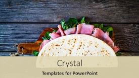  Presentation with italian - Cool new slide deck with italian-piada-wraps-piadina-stuffed backdrop and a lemonade colored foreground