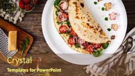  Presentation with italian - Slide deck with italian-piada-wraps-piadina-stuffed background and a tawny brown colored foreground