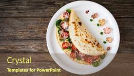  Presentation with italian - Theme having italian-piada-wraps-piadina-stuffed background and a tawny brown colored foreground