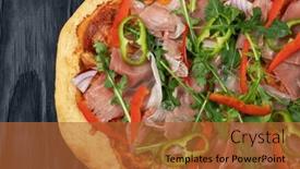  Presentation with pepper - Slides with italian-pizza-on-plate background and a red colored foreground