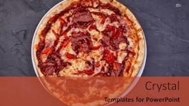  Presentation with italian - PPT theme enhanced with italian-pizza-on-the-wooden and a red colored foreground