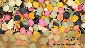  Presentation with vegan vegetarian diet - Cool new slide deck with italian-rainbow-arcobalena-pasta-forming backdrop and a yellow colored foreground