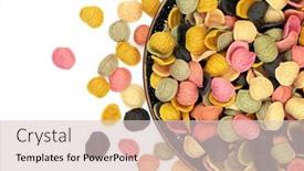  Presentation with vegan diet - PPT theme with italian-rainbow-arcobalena-pasta background and a lemonade colored foreground