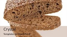  Presentation with seeds - Cool new PPT theme with italian-rye-bread-with-sesame backdrop and a coral colored foreground