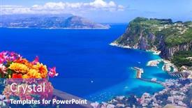  Presentation with holidays - PPT layouts enhanced with italian-summer-holidays-beautiful-capri background and a cobalt blue colored foreground