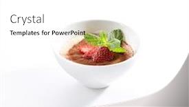  Presentation with tiramisu - PPT layouts enhanced with italian-tiramisu-dessert-with-green background and a white colored foreground