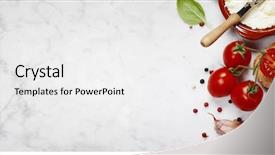  Presentation with italian food - PPT theme with italian vegetarian or healthy food background and a white colored foreground