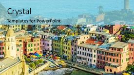  Presentation with italy - Amazing presentation theme having italian village - cinque terre vernazza - italy backdrop and a  colored foreground