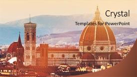  Presentation with catholic history santa maria - Slides featuring italy cathedral of saint mary background and a lemonade colored foreground