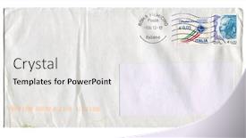  Presentation with postage - Cool new slide set with italy-circa-2012-mailing-envelope backdrop and a white colored foreground