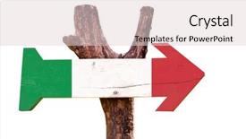  Presentation with italy - Audience pleasing slide deck consisting of map italia - italy flag sign isolated backdrop and a lemonade colored foreground