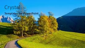  Presentation with powerful - Slide set with italy-majestic-dolomites-powerful-mountain background and a cyan colored foreground