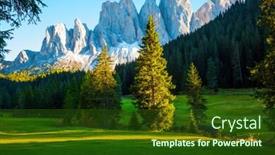  Presentation with powerful - Presentation having italy-majestic-dolomites-powerful-mountain background and a tawny brown colored foreground
