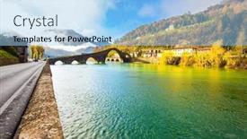  Presentation with magdalene - Presentation enhanced with italy-province-of-lucca-bridge background and a light blue colored foreground