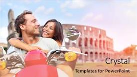  Presentation with honeymoon - Slides having confident female entrepreneur planning her workday sitting at her desk holding pen thinking looking at notebook in office background and a light gray colored foreground.