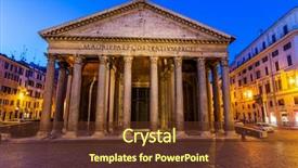  Presentation with crime scene unit - PPT theme consisting of italy rome pantheon night scene background and a tawny brown colored foreground