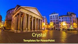  Presentation with scene in game of thrones - PPT layouts enhanced with italy rome pantheon night scene background and a tawny brown colored foreground