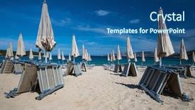  Presentation with art seascape nature sea - Slide deck having italy sea coast with azure background and a ocean colored foreground