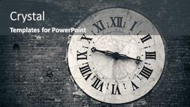  Presentation with vintage clock - Colorful presentation theme enhanced with italy-siena-old-building backdrop and a dark gray colored foreground