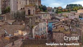  Presentation with tuscany - Colorful slide set enhanced with italy-southern-tuscany-the-tufa backdrop and a tawny brown colored foreground