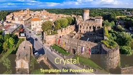  Presentation with travel - Presentation design enhanced with italy-travel-and-landmarks-famous background and a coral colored foreground