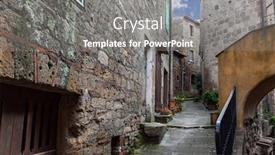  Presentation with fairy tale - Presentation theme featuring italy-tuscany-the-tufa-city background and a gray colored foreground