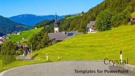  Presentation with world tourism - Beautiful theme featuring italy-tyrol-the-most-beautiful backdrop and a gold colored foreground