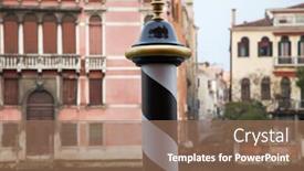  Presentation with pole - Slide set featuring italy-venice-focus-on-pole background and a coral colored foreground
