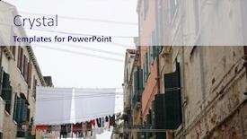  Presentation with venice - Presentation consisting of italy-venice-laundry-between-two background and a sky blue colored foreground