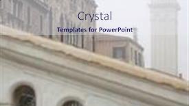  Presentation with foggy - Slide set with italy-venice-on-foggy-day background and a sky blue colored foreground