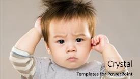  Presentation with baby - Amazing slide set having itch - baby boy feeling confused backdrop and a lemonade colored foreground