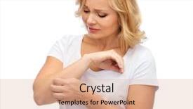  Presentation with dermatology - Presentation theme enhanced with itch - people healthcare dermatology allergy background and a coral colored foreground