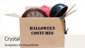  Presentation with yard sale - Cool new PPT layouts with unused paint brushes on a wooden background backdrop and a light gray colored foreground.