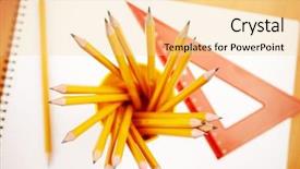  Presentation with focus - Audience pleasing presentation theme consisting of items selective focus on nearest backdrop and a  colored foreground