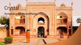  Presentation with agra - Cool new presentation with itmad-ud-daulah's tomb at agra uttar pradesh india backdrop and a coral colored foreground