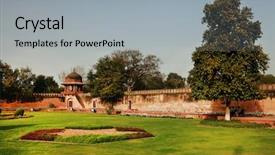  Presentation with agra - Presentation theme enhanced with itmad-ud-daulah's tomb at agra uttar pradesh india background and a light gray colored foreground