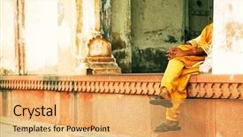  Presentation with agra - Beautiful PPT theme featuring itmad-ud-daulah's tomb at agra uttar pradesh india backdrop and a yellow colored foreground