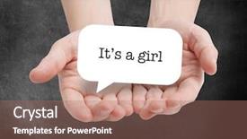  Presentation with esami medie girl power - PPT layouts with its a girl written background and a coral colored foreground