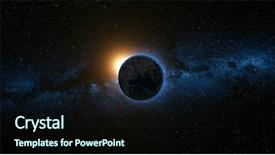  Presentation with sun star - Cool new presentation theme with its axis in black universe backdrop and a wine colored foreground