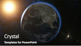  Presentation with space universe - Cool new slides with its axis in black universe backdrop and a wine colored foreground